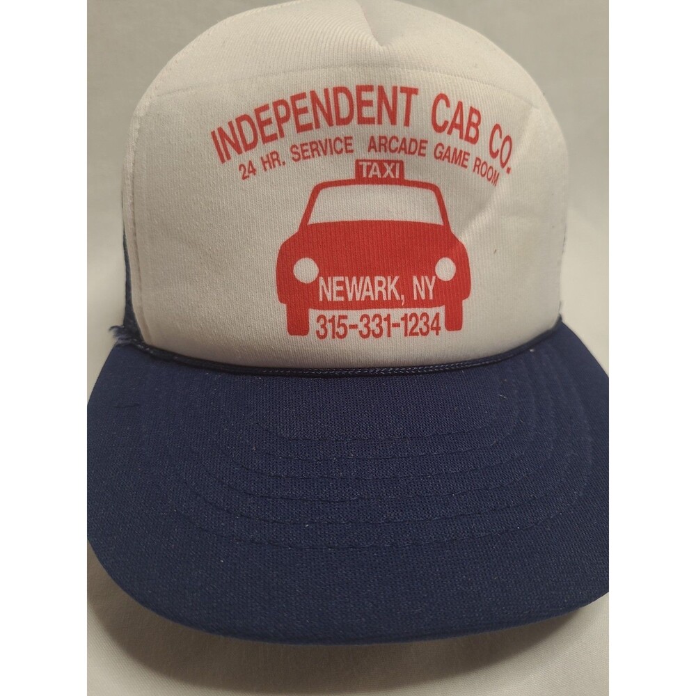 Vintage 70s Independent Cab Co Hat Arcade Game Room Foam Trucker Snapback Cap